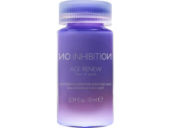 Milk Shake-sett – No Inhibition – Age Renew, rehydrerende O2-hårserum, silkeaktig & sunn, 4 stk, 10 ml (for kvinner)