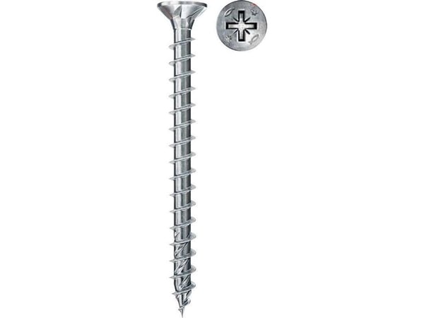 Fischer 670426, Skru, Metall, Tre, Full tråd, Sekskantet hode, Pozidriv