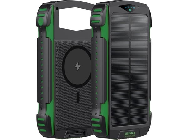 4smarts UltiMag, 20000 mAh, Lithium Polymer (LiPo), Quick Charge 3.0, Trådløs lading, 20 W, Sort, Grønn