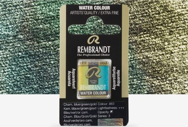 Rembrandt akvarellpan Chameleon Blue/Green/Gold 863