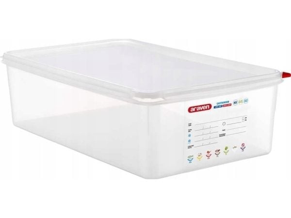 Beholder Araven lufttæt L53xB32.5xH15cm 1/1GN 20.5ltr polypropylen låg klar,stk