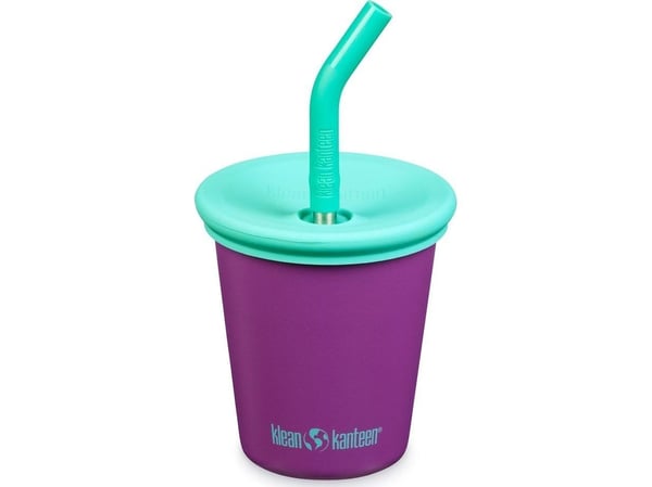 Klean Kanteen Kid Kanteen Kid stålkopp med sugerørs-lokk 296 ml/10 oz Sparkling Grape