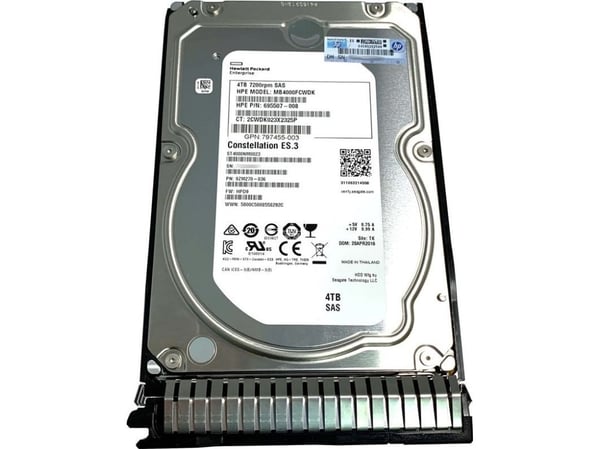 HP - Harddisk - 4 TB - 3.5" - SAS 6Gb/s - 7200 rpm - med HP SmartDrive-holder
