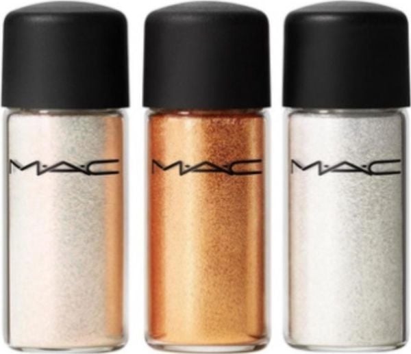 MAC Sprinkle Of Magic-sett - Mini løse glitterøyenskygger: Gold/Rød/Bronse, 2,5 g + 2,5 g + 2,5 g