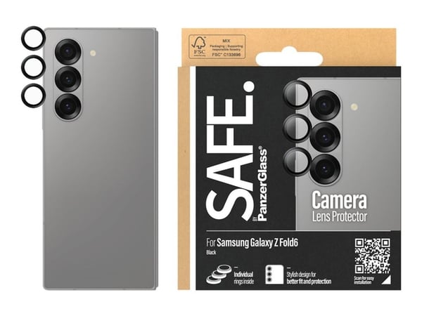 SAFE. by PanzerGlass - Linsebeskytter for mobiltelefon - svart - for Samsung Galaxy Z Fold6