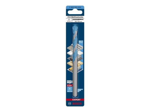 Bosch Expert CYL-9 MultiConstruction - Bor - for betong, plast, stål, bløtt tre, soft tile, multimaterial - 11 mm - cylindrical - lengde: 150 mm