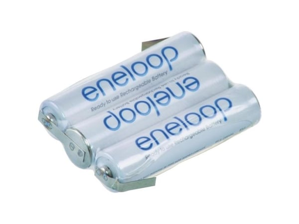 Panasonic eneloop-sarjan F1x3 paristopaketti Kennojen lukumäärä: 3 Pariston koko: R03 (AAA) Z-tab NiMH 3,6 V 750 mAh