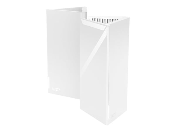 MSI Roamii BE Lite WiFi 7 Mesh System 2-Pack BE3600 Dual-Band, 1x 2,5G og 2x 1G Ethernet (per enhet), Veggmonteringssett inkludert