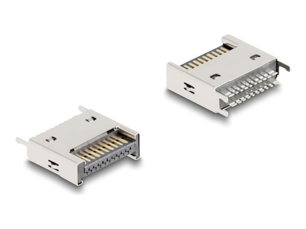 Delock - USB-kontakt - 20 pin USB Type E (hann) Key A, straight til 20 soldering pin - 300 V - 0.5 A - up to 10 Gbps data transfer rate
