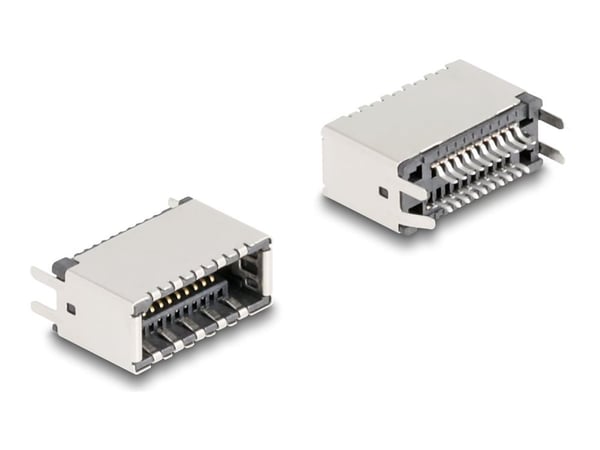 Delock - USB-kontakt - 20 pin USB Type E (hunn) Key A til 20 soldering pin - 100 V - 1.25 A