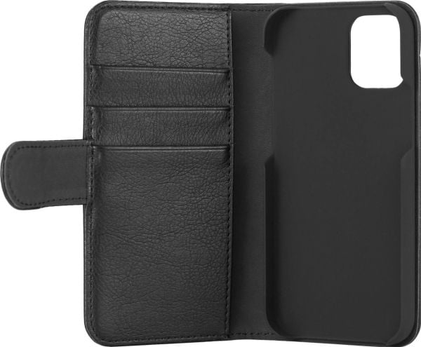 iPhone 12 mini, PU-plånbok, 3 kort, svart