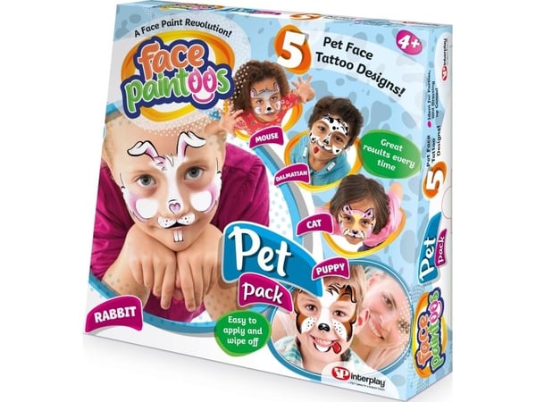 Interplay Entertainment FACE PAINTOOS Pet Pack, 6 st per ytterförpackning