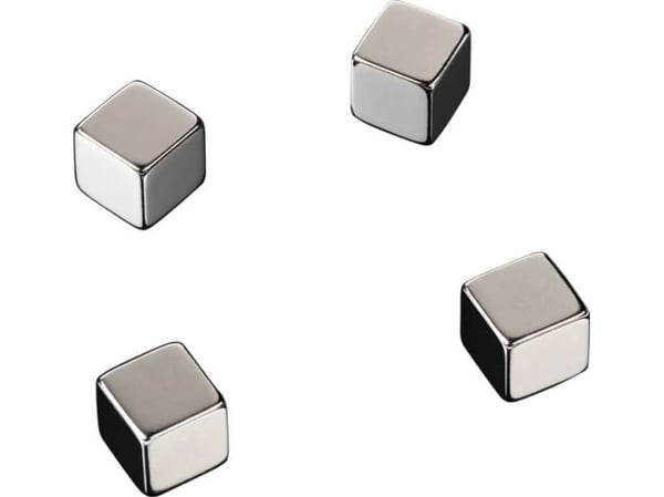 Super Stærke Magneter - kube stål 1x1x1 cm - (4 stk.)