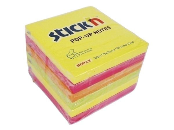 Z-Notepad 6kpl 76x76mm 100 arkkia Lajiteltu Neonvärinen