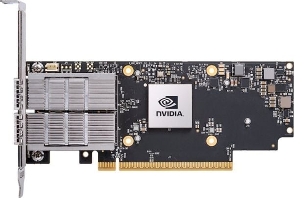 Nvidia ConnectX-7, sisäinen, langallinen, PCI Express, kuitu, 200000 Mbit/s, musta, harmaa