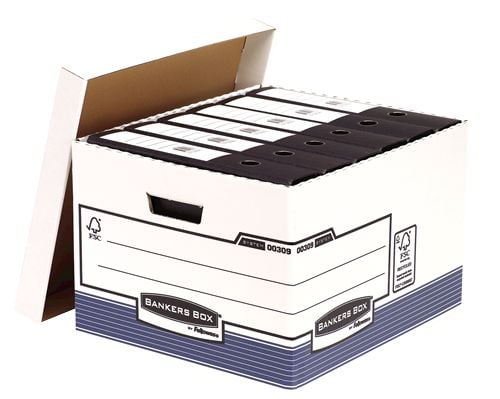 Bankers Box System - Lagerboks - for Folio (216 x 330 mm) - blå