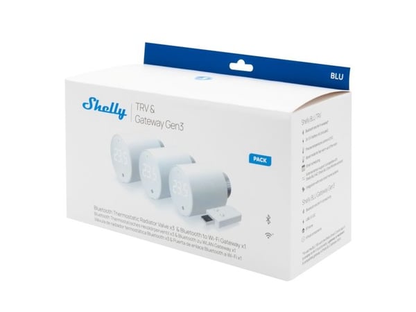 Shelly BLU TRV 3-Pack + BLU Gateway Gen3