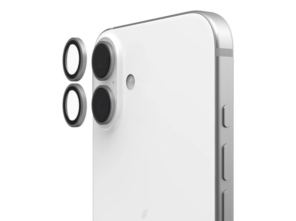 Urban Armor Gear 144378113636, Apple, iPhone 16 Plus, Slagbestandig, Ridseresistent, Titanium, Transparent, 3 stk