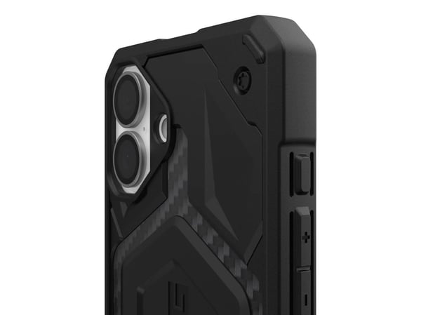 Urban Armor Gear 144378113636, Apple, iPhone 16 Plus, Slagbestandig, Ridseresistent, Titanium, Transparent, 3 stk