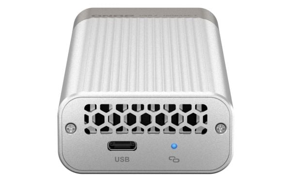 QNAP USB 4 Type-C - 1 x 10GBASE-T verkkomoduuli, langallinen, USB Type-C, Ethernet, 10000 Mbps, hopea