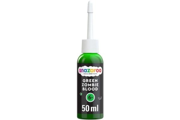 Sminkfärg grön zombie/blod 50 ml