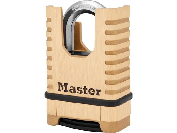 MASTER LOCK M1177EURD, Tradisjonell, Kombinasjonslås, Bruk av universalnøkkel mulig, Garage, Selvoppbevaring, Oppbevaringsskap, Van, Workshop, Gull...