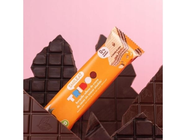 Smileat Triboo, bio- våfflor med chokladfyllning, 30 g
