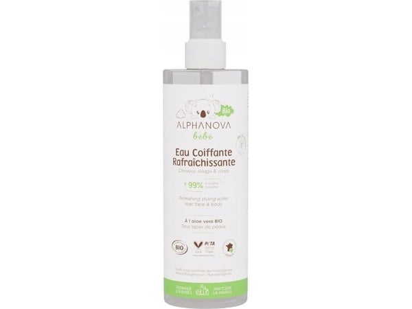 Alphanova Bebe Bio – vatten för att reda ut och fräscha upp barns hår 200 ml
