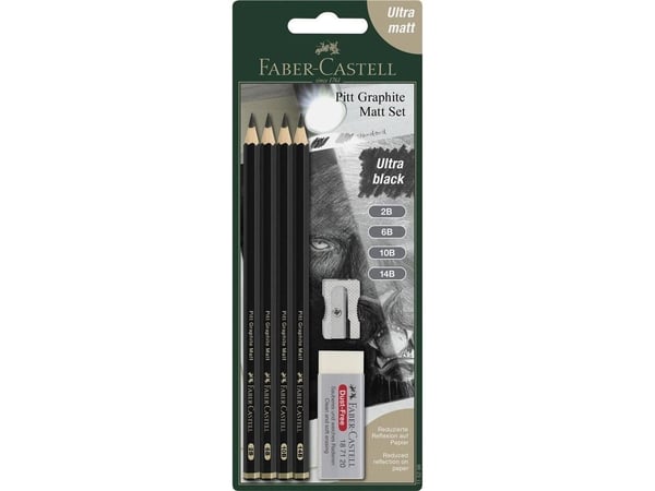 Faber-Castell 115298, Multi, Svart, Blåsa, 4 styck