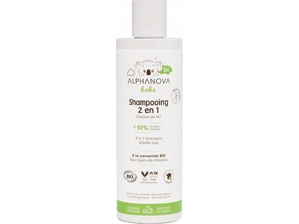 Alphanova Bebe Bio* 2-i-1 sjampo for babyer 200 ml