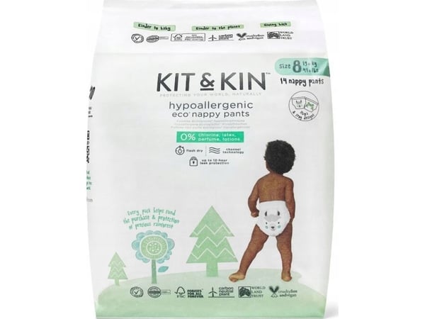 Kit and Kin blöjbyxor Nappy Pants 8 YP2 (19 kg+) Frog/Llama, 14 st