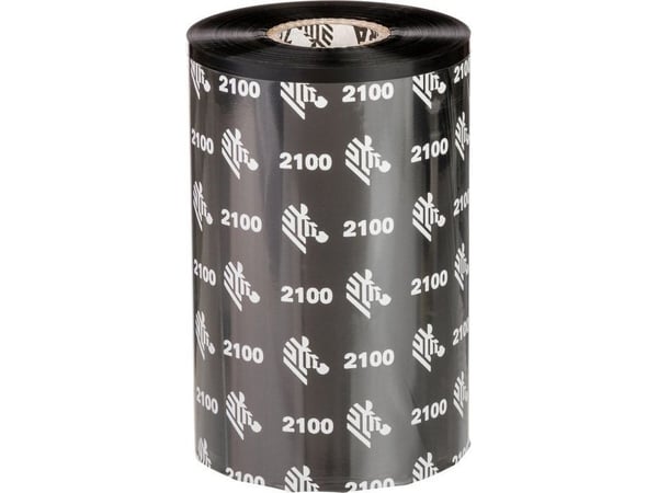 Zebra 2100 Wax - Svart - 106 mm x 450 m - påfyllning av bläckband (termisk överföring) (paket om 12) - för Zebra R-140, R4Mplus, S4M; PAX 110, 170,...