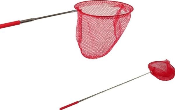 Lean Toys insekt-/sommerfuglgarn teleskopisk sammenleggbart 85 cm - rød