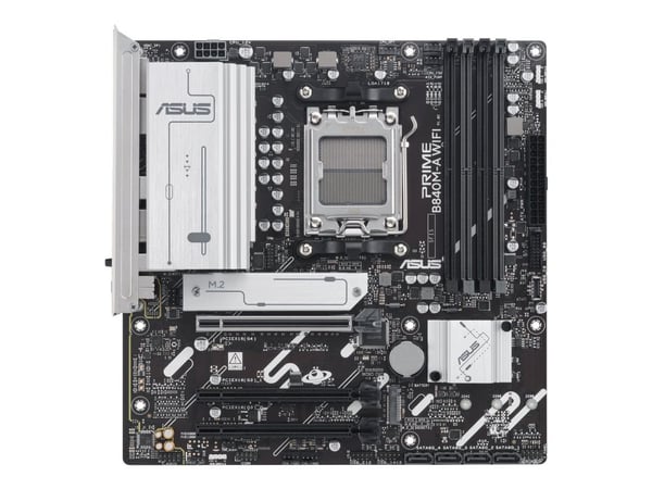 ASUS PRIME B840M-A-CSM - Hovedkort - micro ATX - Socket AM5 - AMD B840 Chipset - USB-C 3.2 Gen 1, USB 3.2 Gen 1 - 2.5 Gigabit LAN - innbygd grafikk...