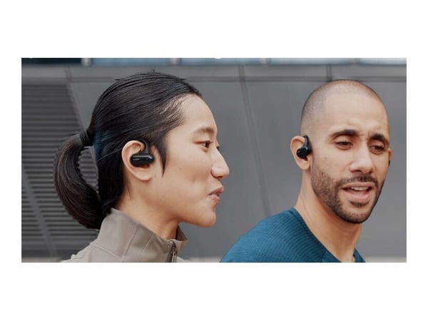Belkin SoundForm ClearFit - True wireless-hodetelefoner med mikrofon - åpent øre - over-øret-montering - Bluetooth - svart