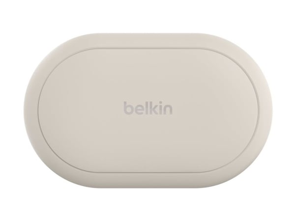 Belkin SoundForm ClearFit - True wireless-hörlurar med mikrofon - öppet öra - montering över örat - Bluetooth - sand