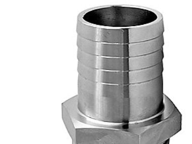 Valettu letkukappale 2'x51,0 mm - Ruostumaton, laatu AISI 316