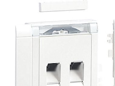 HAGER GSETDM1029016 enhetsinsats-set 2-fack RJ45 (GSETDM1029016)