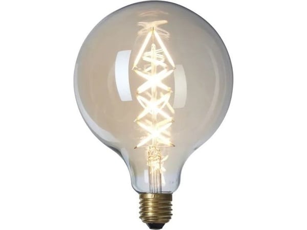 nielsen_light LED 6W GLOBEPÆRE ZIG ZAG Ø125 H170 GYLDENT GLAS