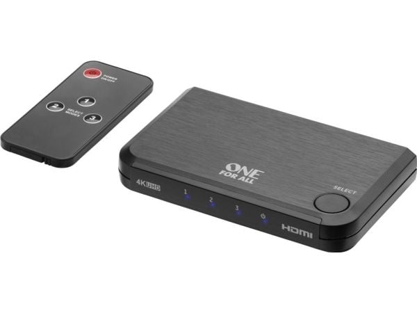 One For All SV 1632, HDMI, musta, 60 Hz, 1920 x 1080 (HD 1080), 3840 x 2160, 3840 x 2160 pikseliä, 4K Ultra HD