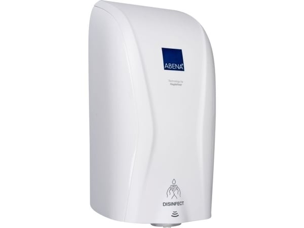 Dispenser, ABENA Technology by Hagleitner, 12,6x13,1x23,3cm, 700 ml, hvid, plast, til desinfektio...