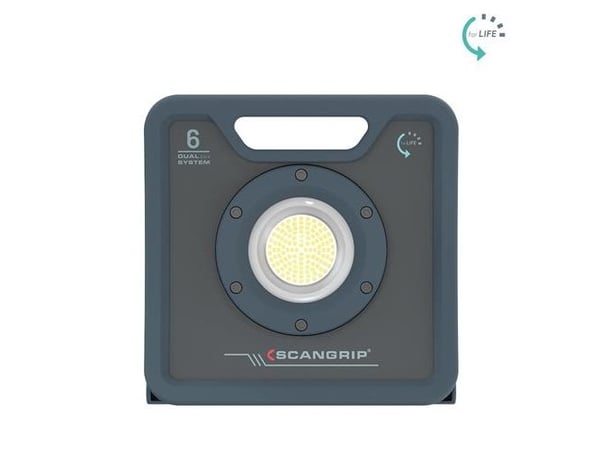 Holdbar batteri-/nett LED arbeidslampe 6000 lm 37 W Scangrip NOVA 6 C+R forLIFE 03.6205