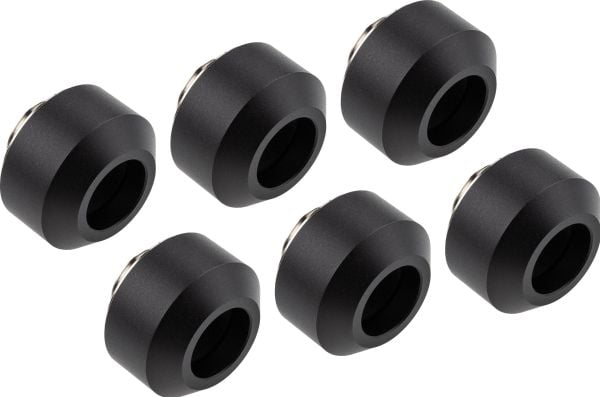 Optimus Hardtube-fitting, 12 mm, 6-pack med verktyg - svart