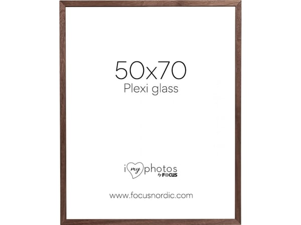 Ramme Focus Focus Soul valnøttfiner 50x70 plexi
