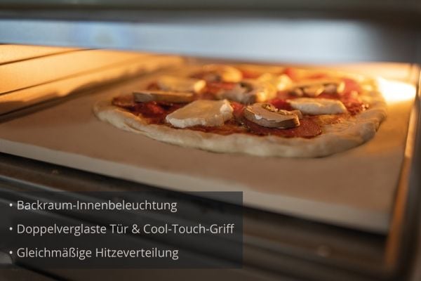 Unold 68806, 1 pizza(er), Rustfritt stål, 30 cm, Digitalt, 450 °C, 0,9 m