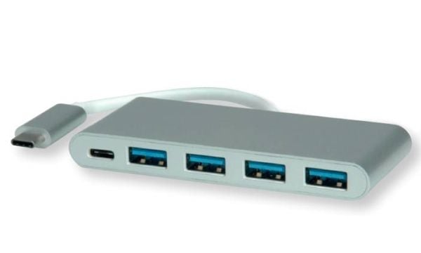 ROLINE 14.02.5061, USB Typ-C, USB 3.2 Gen 1 (3.1 Gen 1) Typ-A, USB 3.2 Gen 1 (3.1 Gen 1) Typ-C, 5000 Mbit/s, Silver, 181 mm, 94 mm