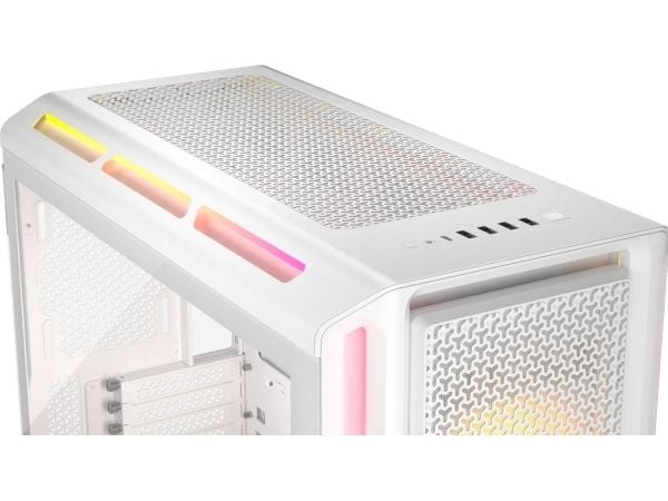 CORSAIR iCUE LINK 5000T LX RGB - Mid tower gaming - utvidet ATX (E-ATX) - sidepanel med vindu (herdet glass) - ingen strømforsyning (ATX) - hvit - ...