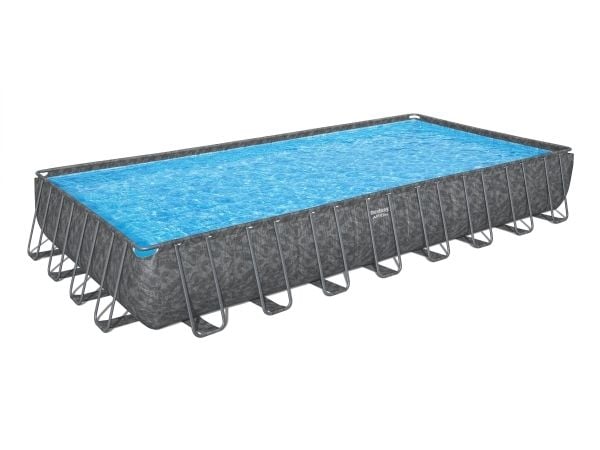 Bestway APX 365, 52231 l, Innrammet basseng, Barn og voksne, Stige, Grå, 215,7 kg