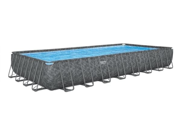 Bestway APX 365, 52231 l, Innrammet basseng, Barn og voksne, Stige, Grå, 215,7 kg