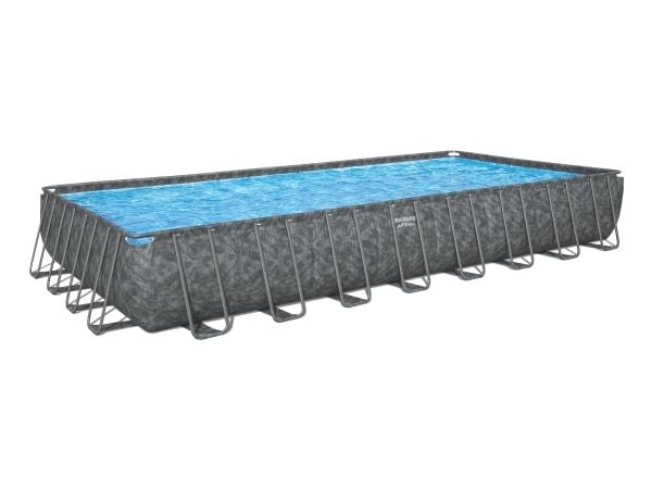Bestway APX 365, 52231 l, Innrammet basseng, Barn og voksne, Stige, Grå, 215,7 kg